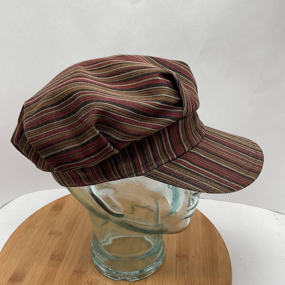 Filippo Catarzi Designed Striped Gatsby Newsboy Hat made in Italy - Picture 2 of 7